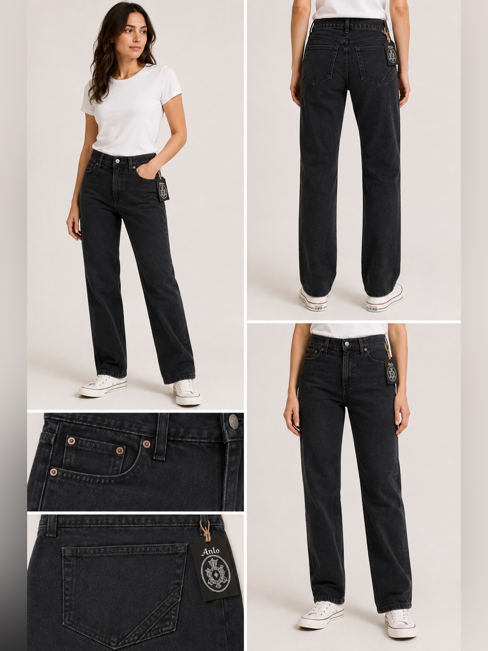 Aylo Straight Leg Jeans 29 Black NWT Denim Women’s